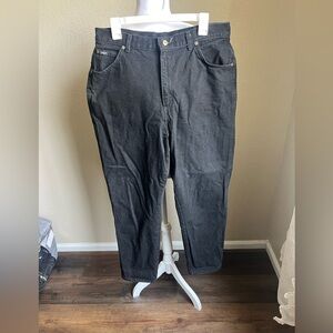 CHIC black vintage high rise straight leg jeans | 12/14